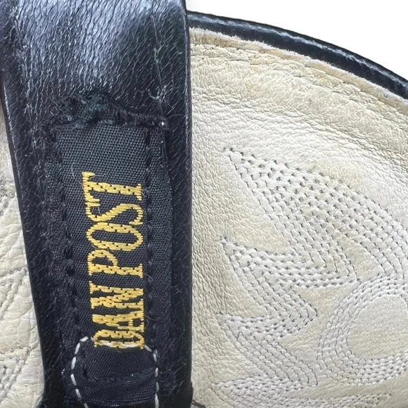 Dan Post Men’s Black Leather Cowboy Boots Size 8 D Great Condition!! Rockabilly - Picture 9 of 9